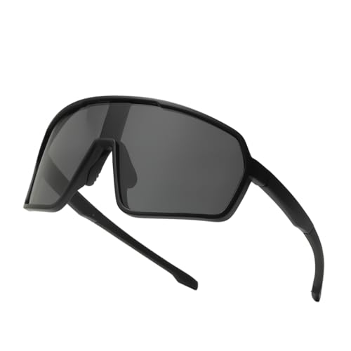 LJCZKA Sports Sunglasses for Women Men Oversized Square Frame Eyewear for Cycling Running Driving with UV400 Protection
