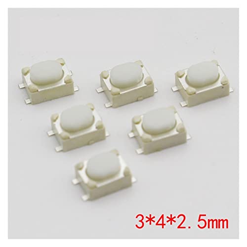 Interruptor táctil SMT 3x4x2.5mm AHLOKI micro botón para mandos de coche pack de 50 uds 3