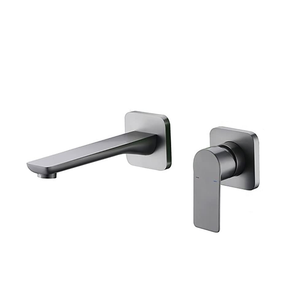 Mitigeur de lavabo encastré tactile noir ou chromé robinet de salle de bain 2 trous