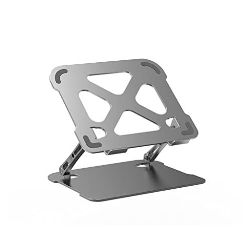 Soporte para computadora portátil de aluminio con elevación ajustable y base plegable 2