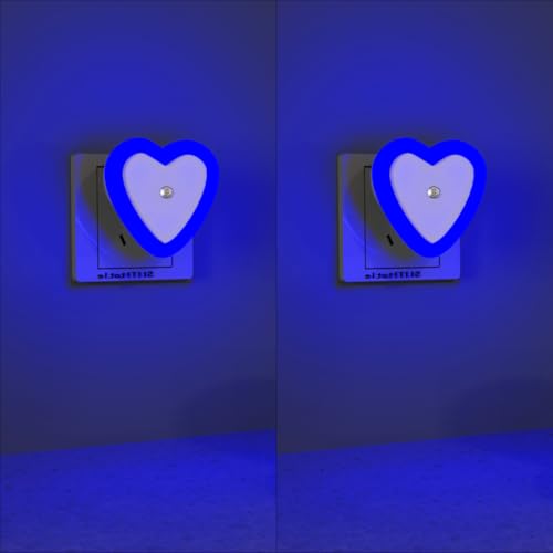 Image of fizzytech Smart Motion Sensor LED Light Bulb with Automatic On /Off and Dimmable Blue Glow, Energy Efficient 7W LED Bulb for Home, Stairs, Kitchen, Bathroom, Wardrobe Lighting(Heart Blue Pack-2)