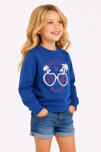 Image of DYCA By Bodycare Girls Full Sleeve Sweatshirt | Round Neck Comfortable Regular Fit | Casual Sweatshirt for Kids Everyday Wear