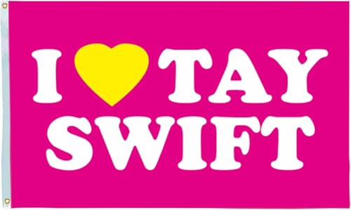 I Love Tay Swift Flag 3x5 Ft Swift Flags for Room College Dorm Bedroom Wall Tapestry Decor - Indoor and Outdoor Funny Party Banner