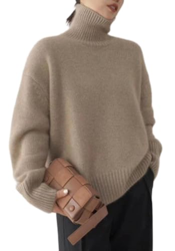 Turtleneck Sweaters for Women Long Sleeve Knit Jumpers Fall Winter Chunky Soft Warm Trendy Pullover Basic Top