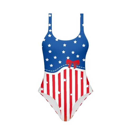 Image of One Piece Bathing Suit for Girl Kids Cute Beach Sport Swimwear U Back Scoop Neck Summer Swimming Pool Beachwear