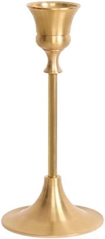 Candleholders Vintage Gold Metal Candle Holder Fragrance Base Stand Home Decor Accent for Candlelit Dinners(Medium)