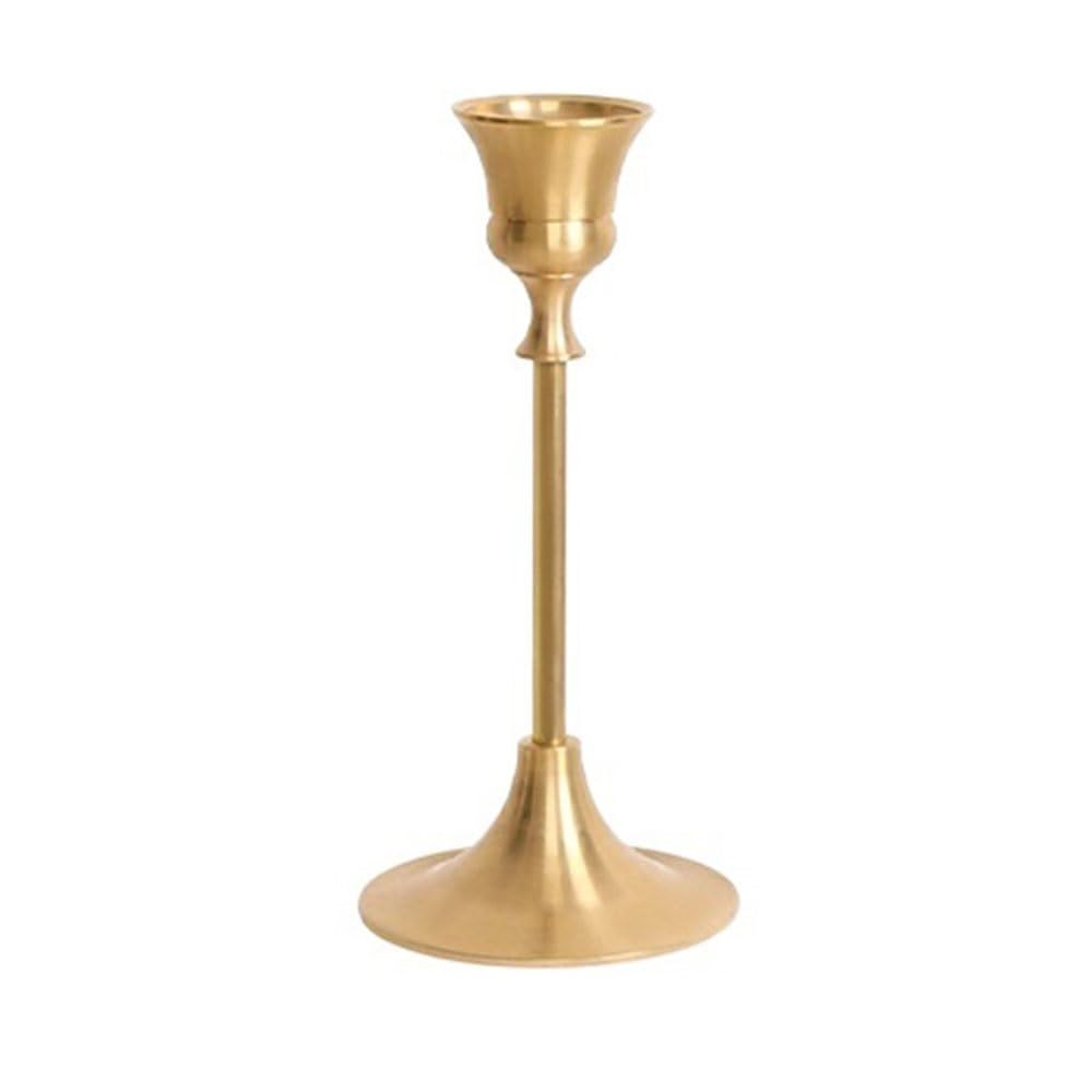 Vintage candle holder Vintage Gold Metal Candle Holder Fragrance Base Stand Home Decor Accent for Candlelit Dinners(Small)