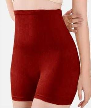 Image of SHEWIN Women's Seamless Shaping Under Dress Shorts | Comfortable Underwear Shapewear Shorties (Free Size up to M to 3XL Maroon)