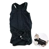 Mmgoqqt Genesungsanzug Für Katzen, Grau Body Für Katzen Operation Katzenbekleidung Halskrausen-Alternativen Für Katzen Hunde Katzenanzug Nach, Für Katzen Und Hunde