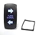 Advanced Electronics (YD40) Blue Illuminated Turn Signal w/Arrows Lighted Switch RocKer SPDT 20A 12VDC 4pin