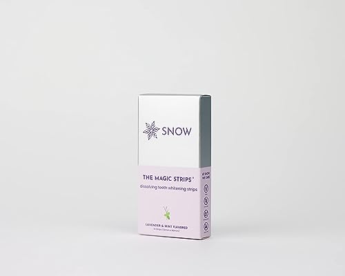 Snow The Magic Strips - Safe For Enamel Dissolving Teeth Whitening Strips - Mess-Free Portable Teeth Whitener For Oral Care With Lavender & Mint Flavor, Whitening Strips For Teeth, 14 Strips #TOP11