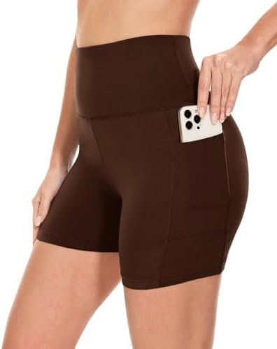 HIGHDAYS 5” Biker Shorts for Women – High Waist Tummy Control Stretch Spandex Workout Shorts for Yoga Running Athletic Gym