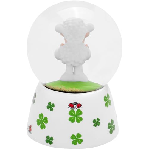 Sheepworld Traumkugel Motiv kleines Glück | Schneekugel mit Glitter, Höhe 6,5 cm | Geschenk, Glücksbringer, Silvester | 74429