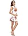 Floerns Women's Sleeveless Floral Work Party Cocktail Bodycon Dress 4-Orange XS