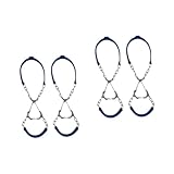 4 Piezas Protectores de Nieve for Techos de Metal Trotar Tacos for Hielo Cadenas de Seguridad for Zapatos Zapatos Picos for Hielo Senderismo Picos for Hielo Botas Tacos for Hielo Picos for Botas Pinza