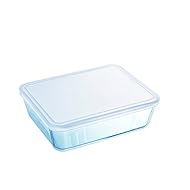 Pyrex Rectangular Dish with Plastic Lid, 2.6L
