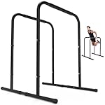 leikefitness Pull Up Dip Station Strength Training Dip Stands Station Tricep Dips Push-Ups For Home Gym