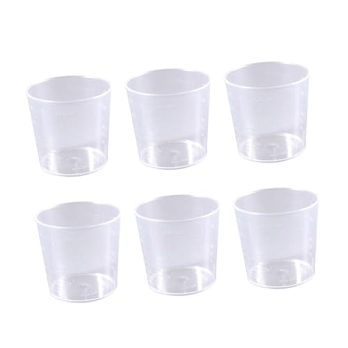 COLLBATH 60ml Liquid Measuring Cups 25pcs Plastic Graduation Beakers for Art Projects
