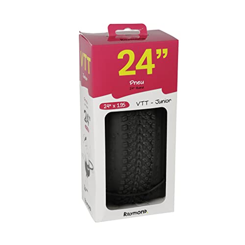 Pneu vélo enfant 24 pouces UPFIT 24x1.95 pour tout type de VTT junior noir