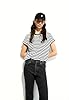 ARMEDANGELS IDAARA Women's Organic Cotton T-Shirt Stripes Loose Fit, White-black, XXL #5