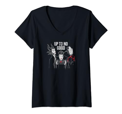 T-shirt Disney Villains col V femme idéal pour vos sorties décontractées en ville