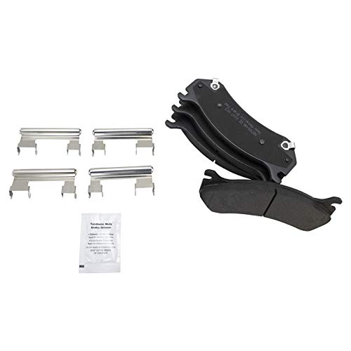 Image of TRQ Rear Brake Pad & Rotor Kit Compatible with 1999-2007 Chevrolet 99-07 GMC 03-09 Hummer