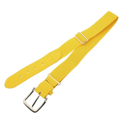 Ceinture de baseball élastique jaune Milisten unisexe pour le softball