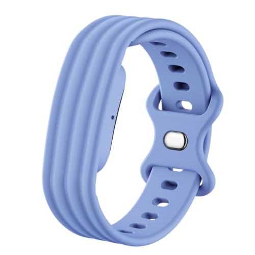 RUMBALTON Soft Silicone Strap Compatible with Google Fitbit Air, Sport Replacement Band, Adjustable Breathable Wristband for Workout, Running & Daily Wear (Cloud Blue, L)