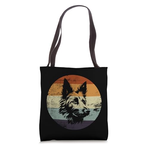 Bolso tote retro vintage con diseño de perro Berger Picard miniatura 1