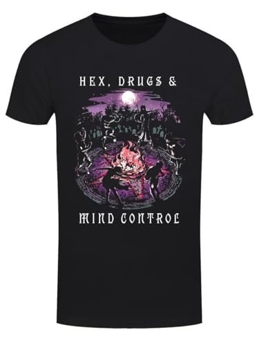Image of Grindstore Hex, Drugs and Mind Control Men's Black T-Shirt