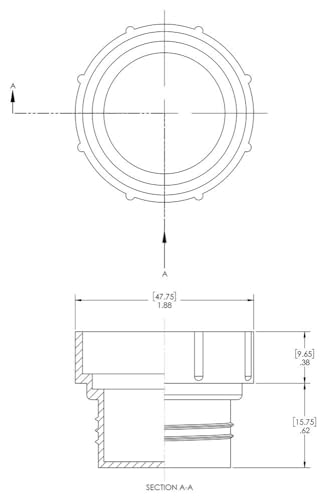 Image of Caplugs PDO-120 - PDO Series - Plastic Threaded Plugs for SAE O-Ring Ports, 200 Pack, to Plug Thread Size 1-5 /8 inch - 12, High-Density Polyethylene (PE-HD), Red (99191600)