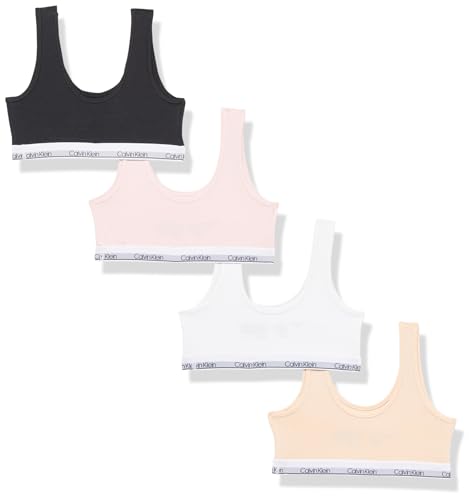 Calvin Klein Girls' Classic Cotton Bralette Bra Four Pack3