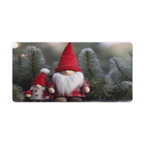 Christmas Gnome Gaming Mouse Mat Large Desk Pad