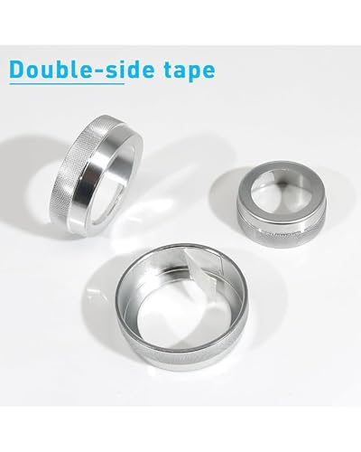 Temperature Adjustment Knob Air Conditioning Volume Switch Knob Ring Climate Control HVAC (Silver)
