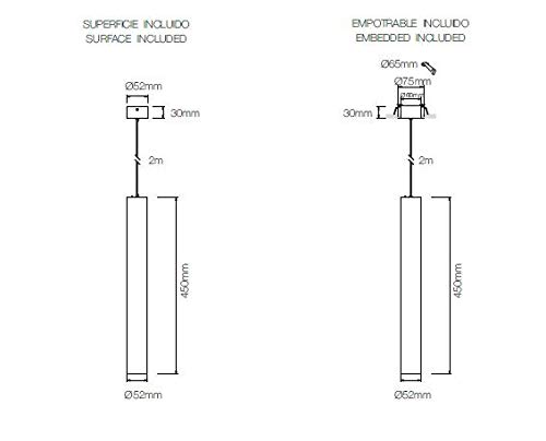 Lampe à suspension Atmos 4463 blanche avec switch CCT trois teintes