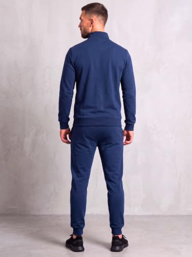 o-day Męski kombinezon z lekkiej bawełny, zestaw sportowy S-XXL, Niebieska, L