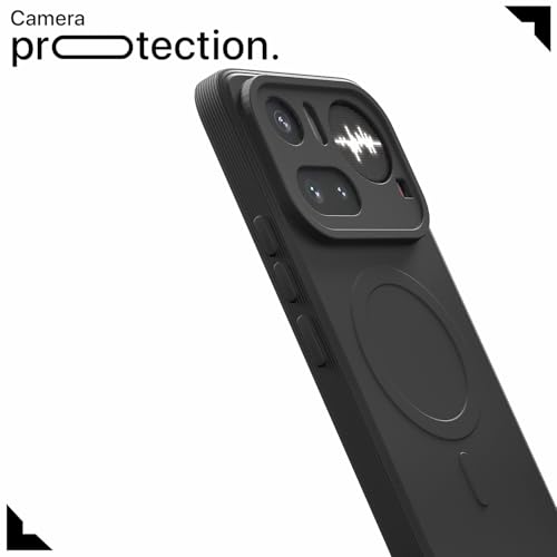 Image of Pikkme Back Cover for Nothing Phone 4a Pro 5G Soft Matte Silicone Mag-Safe Design (Mag-Safe Not Support) Camera Protection | Slim Fit Bumper Cover (Black)