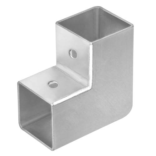 12 Pcs 1 in Square Tube Fittings-2 Way Connector