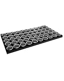 Novel Box Gem Jars 50 Small Size Gemstone tray | Black Tray Foam Sheet 14.5X7.8X0.75 | Jewelry Display Rock Storage Box Insert | Gemstone display Trays for Collectibles