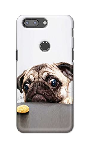 Image of PRINTFIDAA� Printed Hard Back Cover Case for OnePlus 5T Back Cover (Pug Dog) -2808