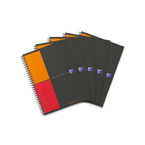 Cahier spiralé B5 Oxford petits carreaux 5mm 160 pages noir