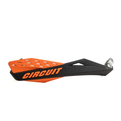 CIRCUIT EQUIPMENT - Fenix Motorcycle Handguards - Durable Carbon-Textured Handguards for Comfort and Control - Weather-Resistant Orange Handguards for 7-inch & 8-inch Handlebars with Screws by CIRCUIT EQUIPMENT - Image 5