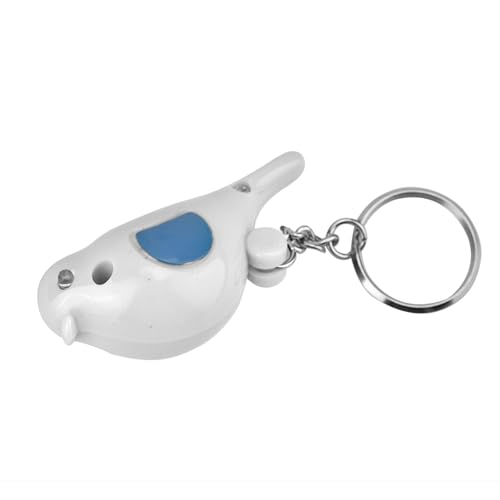 Sonew Bird LED Whistle Finder Llavero Inteligente con Control de Voz con Batería Material ABS de Primera Calidad Localizador Duradero para Llaves de Coche en Casa, Oficina, Azul, Rojo (WHITE)