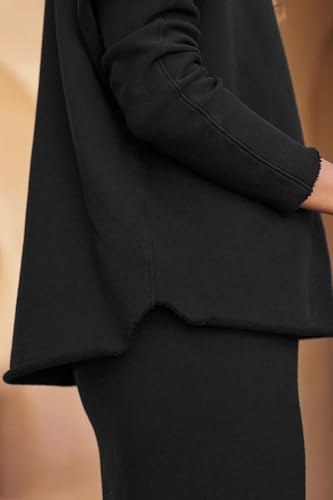 Feager Two Piece Sweat Sets Outfits Fall Fashion Casual Trendy Lounge Sweatsuits Cozy Knit Sweat Loungewear Set4