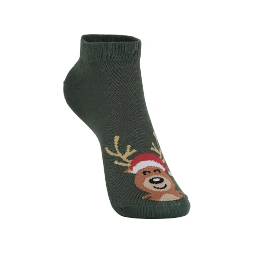 Image of Mint & Oak Low Cut Ankle Women Socks, Christmas Gift Quirky Socks For Friends, Cute Funky Socks, Christmas Secret Santa Gifts For Women