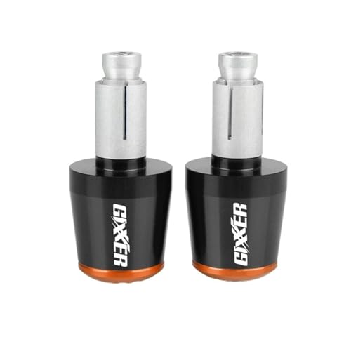 スズキに最適 ジクサー150 SF250 SF ジクサー155 2020年 2021年 2022年 、7/8 および 22 ミリメートルオートバイハンドルバーグリップハンドルバーキャップエンドプラグ(Black-Orange)