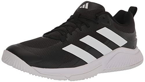 adidas Men's Court Team Bounce 2.0 Indoor Shoe, Black/White/Black, 11.5 by adidas - Used condition - US$37.69
