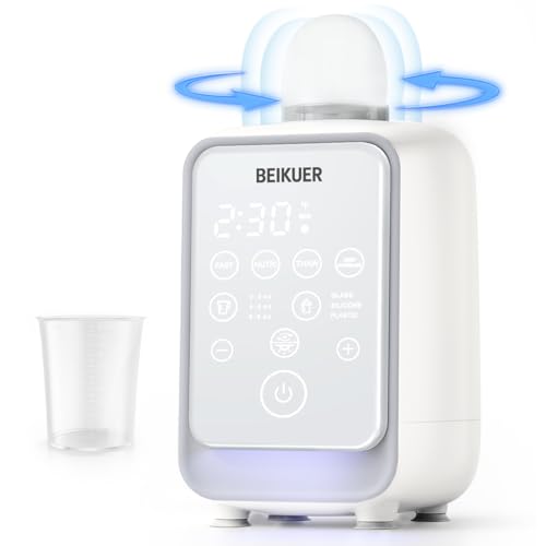 Image of 12-in-1 Baby Bottle Warmer for Breastmilk, 2min Fast Swirlable Milk Warmers with 24H Locks Nutrients, Smart Precise Even Heating, Temperature Control, Timer, Night Light, Fits All Bottles, Bags, Jars