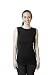 Rosette Woman's Cotton Sleeveless Undershirt, Smooth and Seamless Tank Top, X-Large, Black