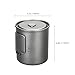 ROCREEK Titanium 750ml Pot with Lid Portable Mug for Backpacking Camping Open Fire